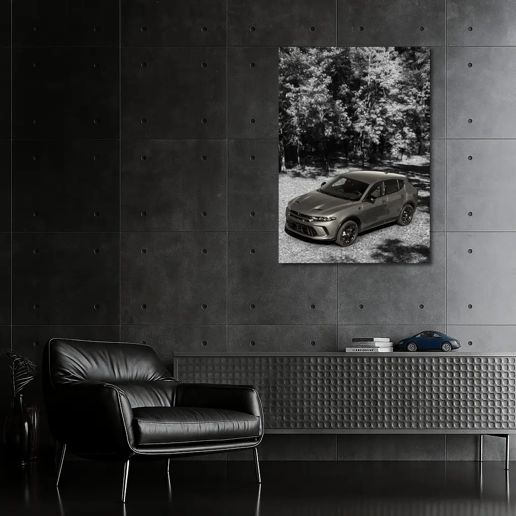 Dodge Hornet SUV Black White Forest – Wall Art