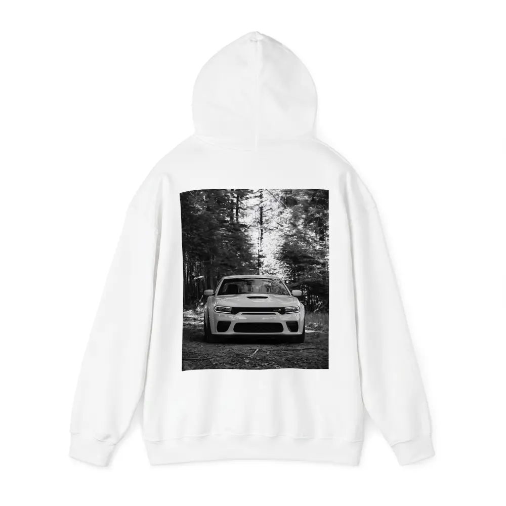 Dodge Charger Front View Forest Black White – Hoodies