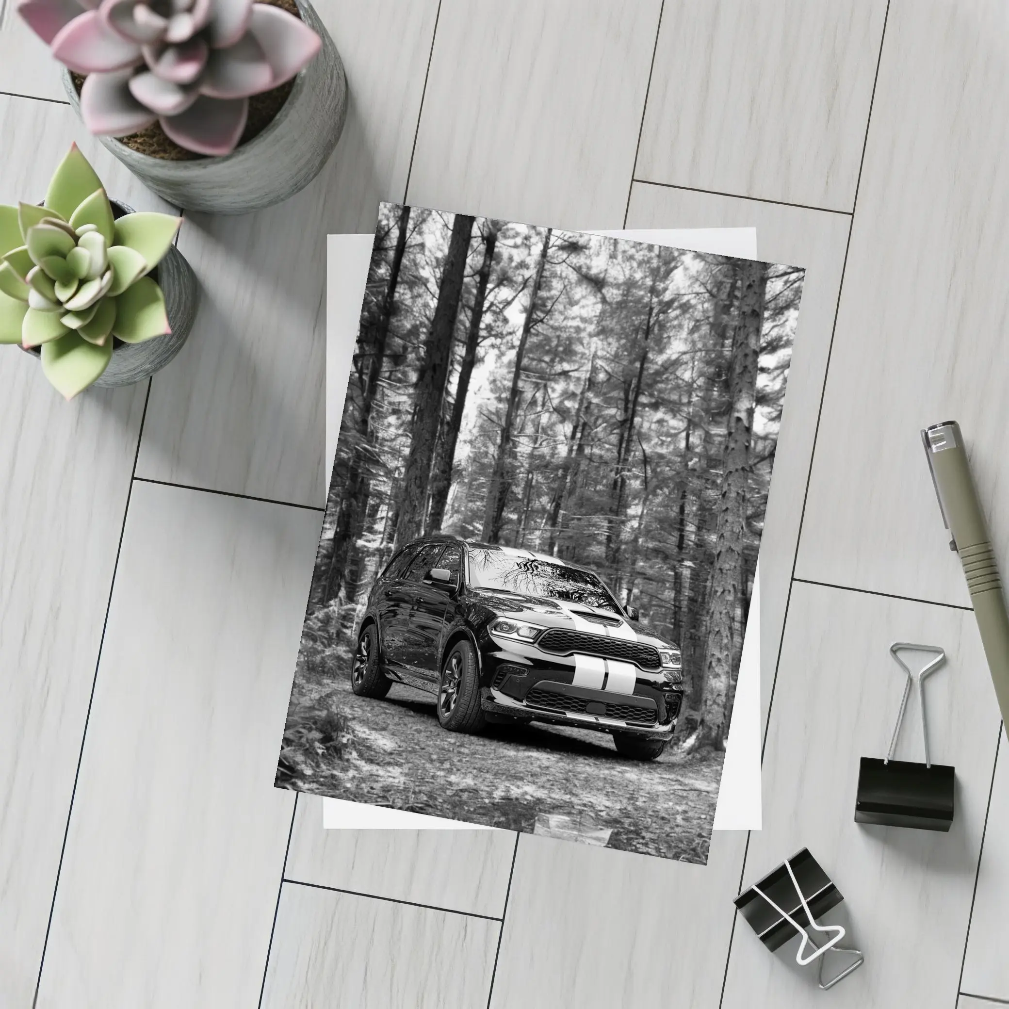 Dodge Durango Black White Forest Trail – Postcards