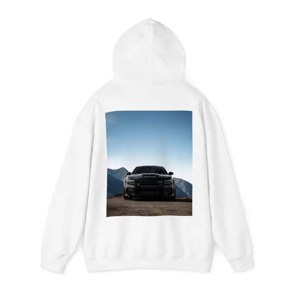 Dodge Charger Black Front View Mountain – Hoodies