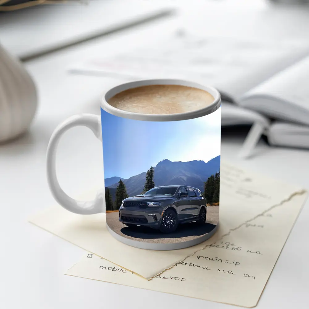 Dodge Durango SUV Mountain Road Scene – Mugs