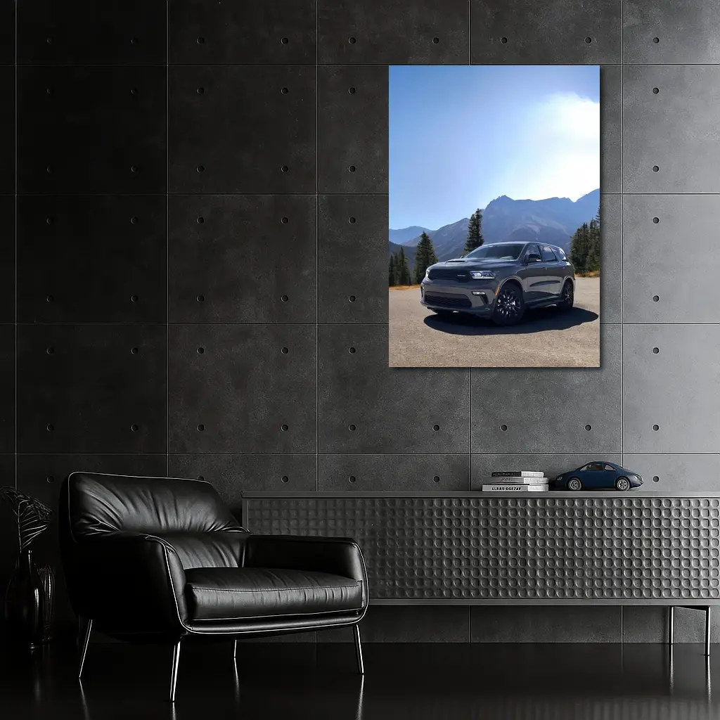 Dodge Durango SUV Mountain Road Scene – Wall Art