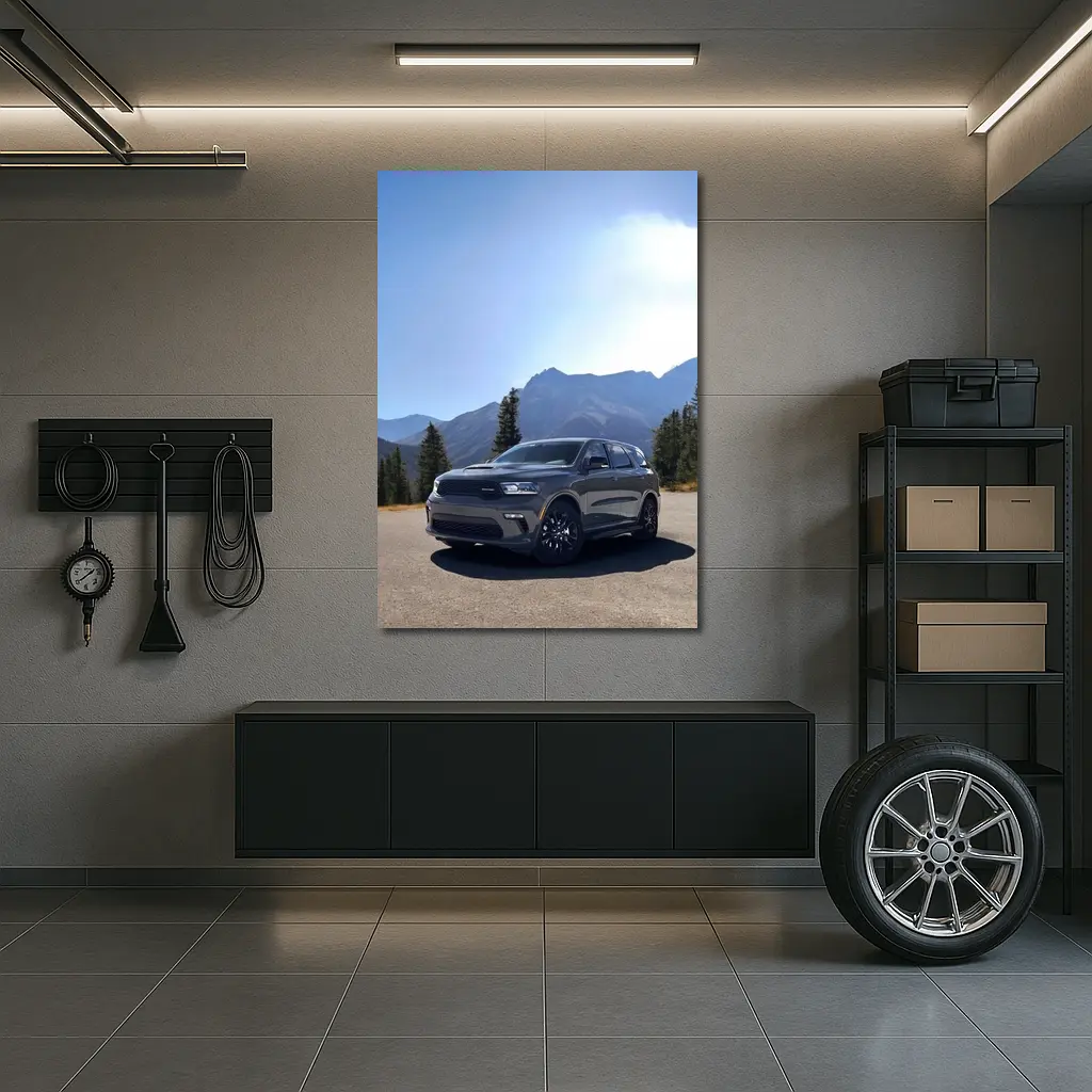 Dodge Durango SUV Mountain Road Scene – Wall Art