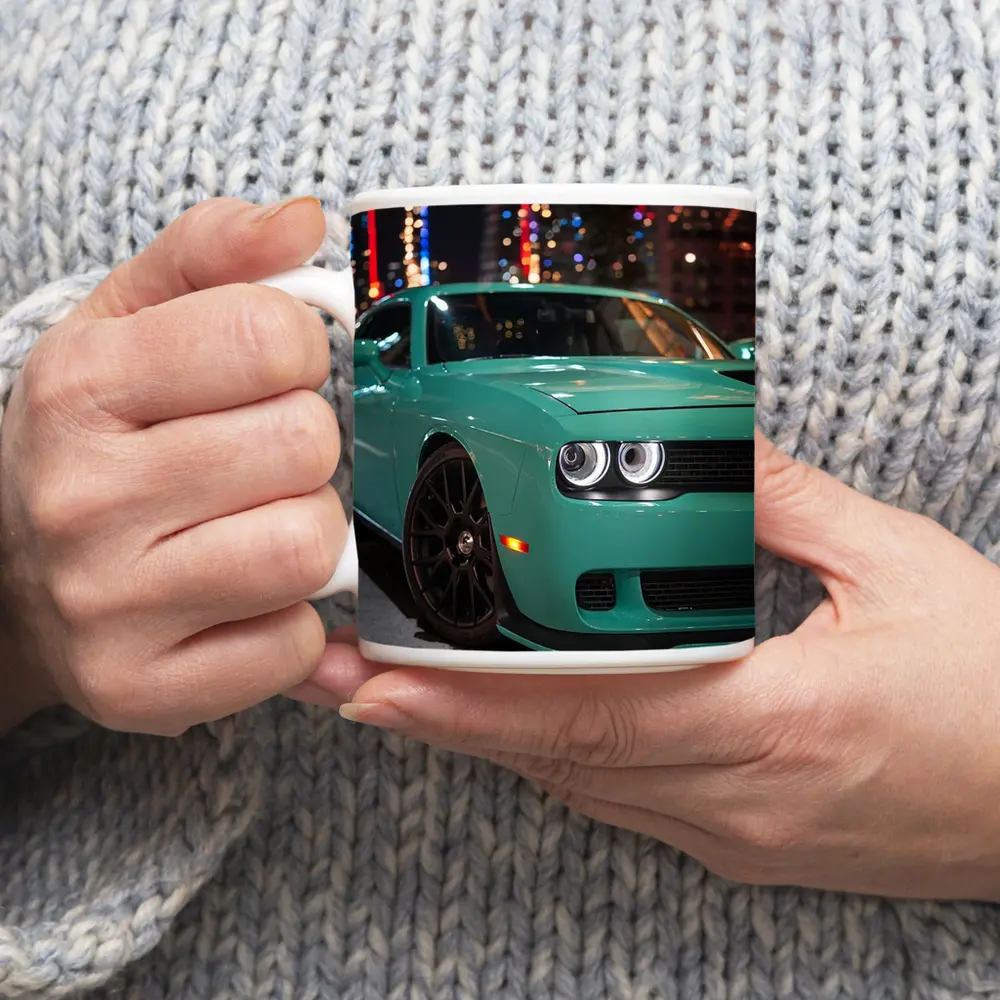 Dodge Challenger Teal Green Night City – Mugs