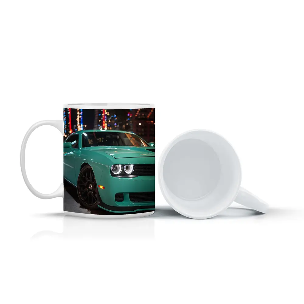 Dodge Challenger Teal Green Night City – Mugs