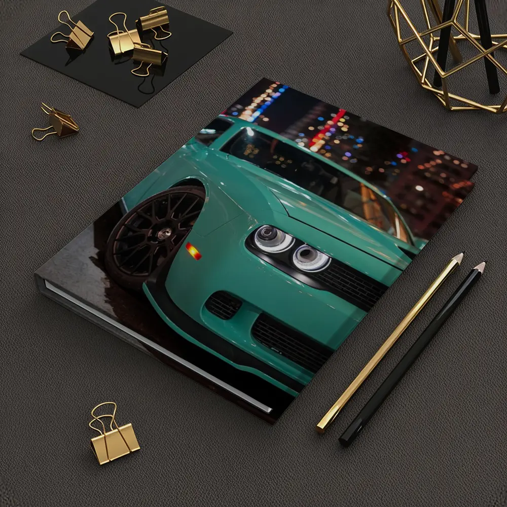 Dodge Challenger Teal Green Night City – Notebooks
