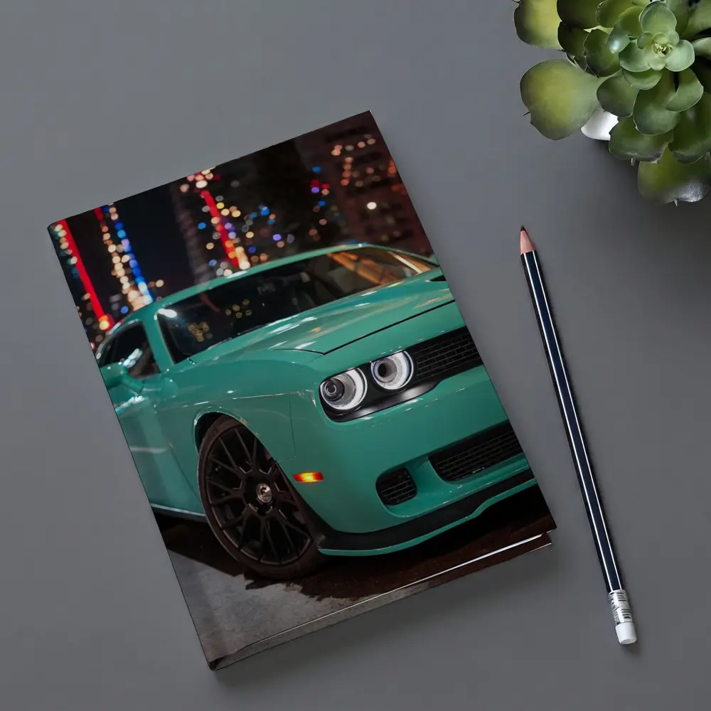 Dodge Challenger Teal Green Night City – Notebooks