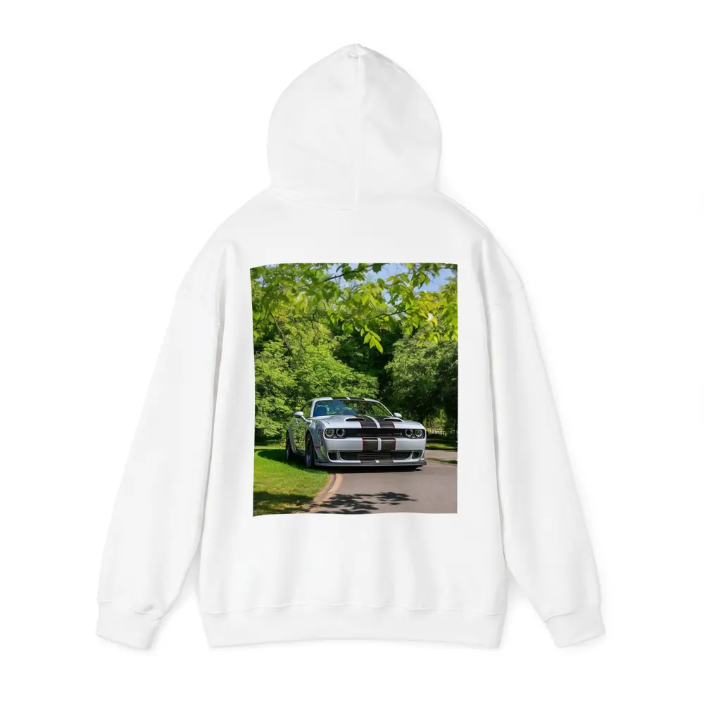 Dodge Challenger Silver Stripes Green Park – Hoodies