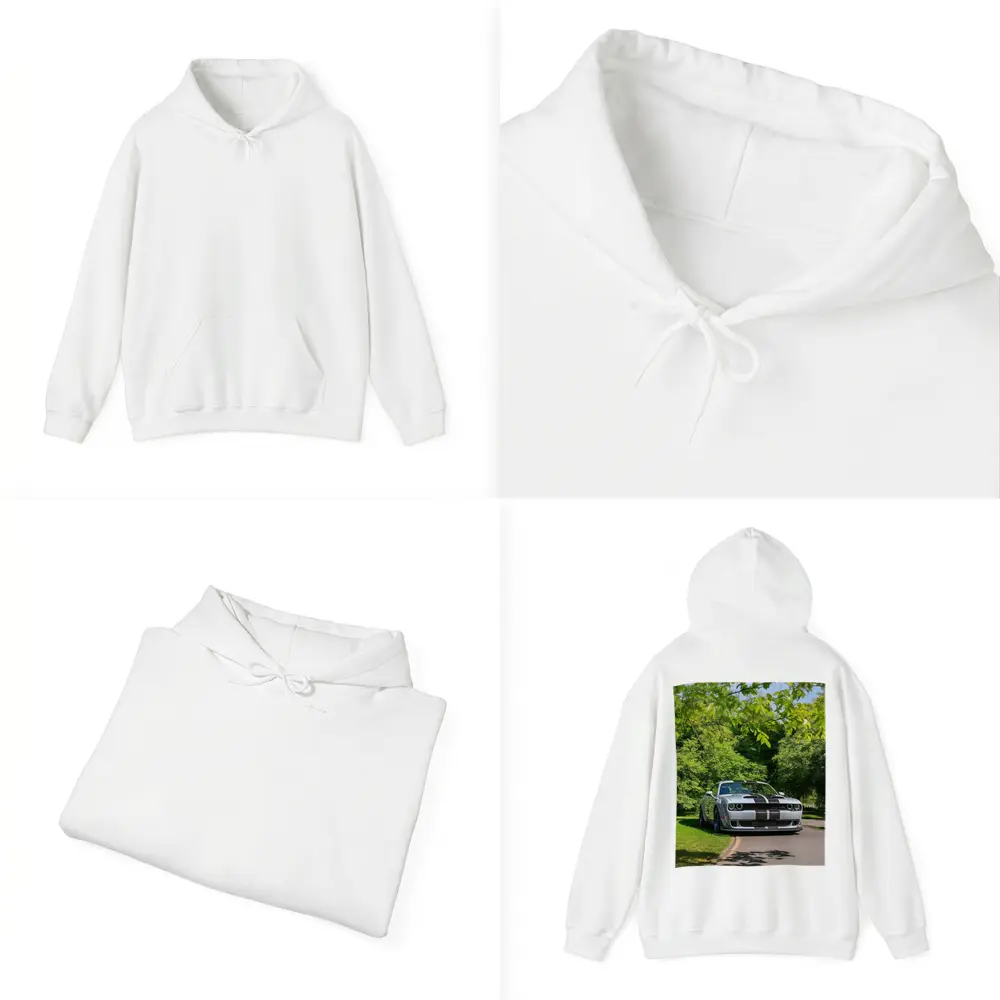 Dodge Challenger Silver Stripes Green Park – Hoodies