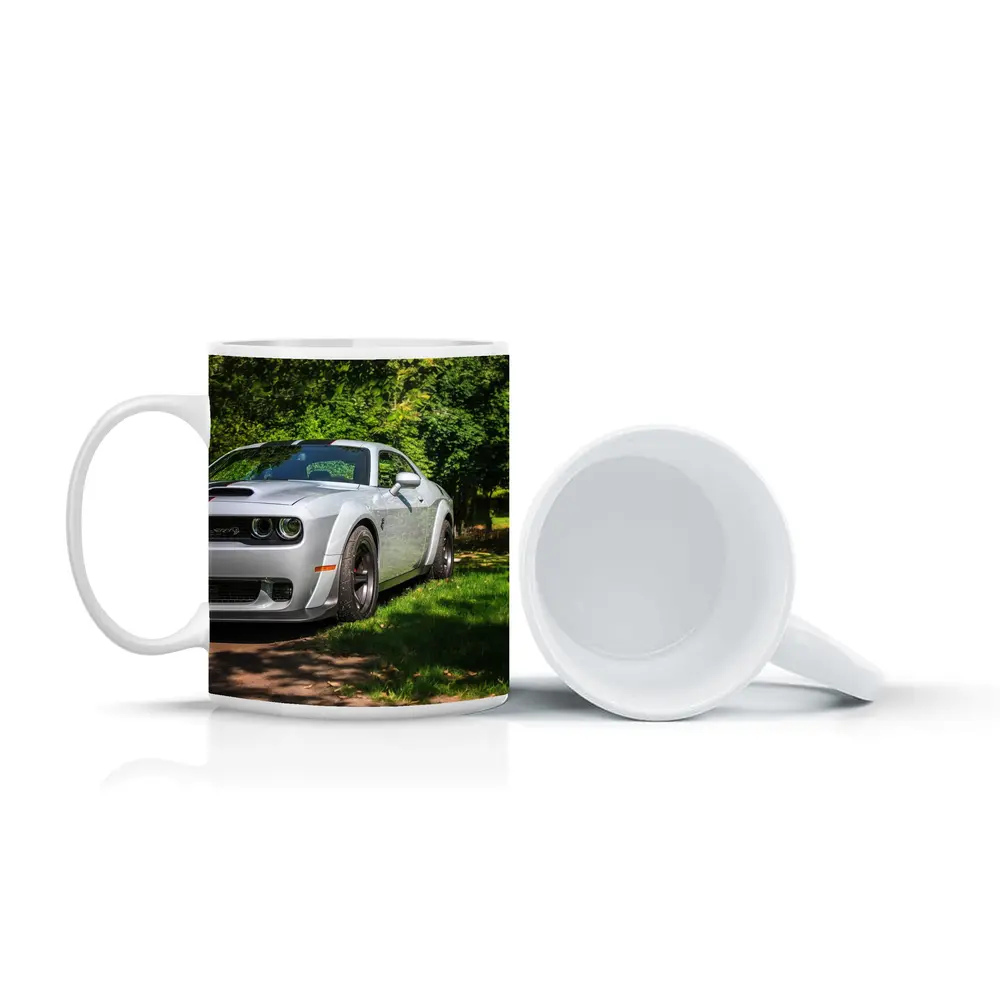 Dodge Challenger SRT Silver Muscle Car Green Park – Mugs