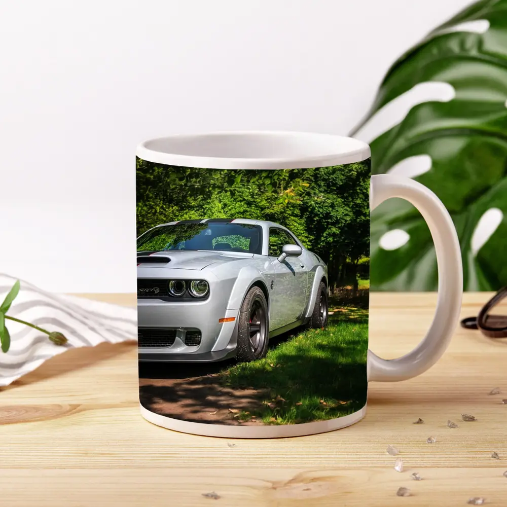 Dodge Challenger SRT Silver Muscle Car Green Park – Mugs