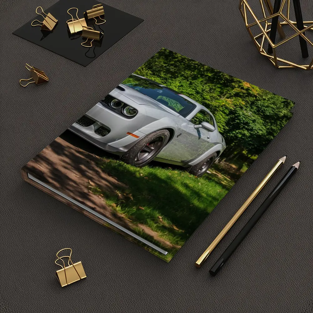 Dodge Challenger SRT Silver Muscle Car Green Park – Notebooks