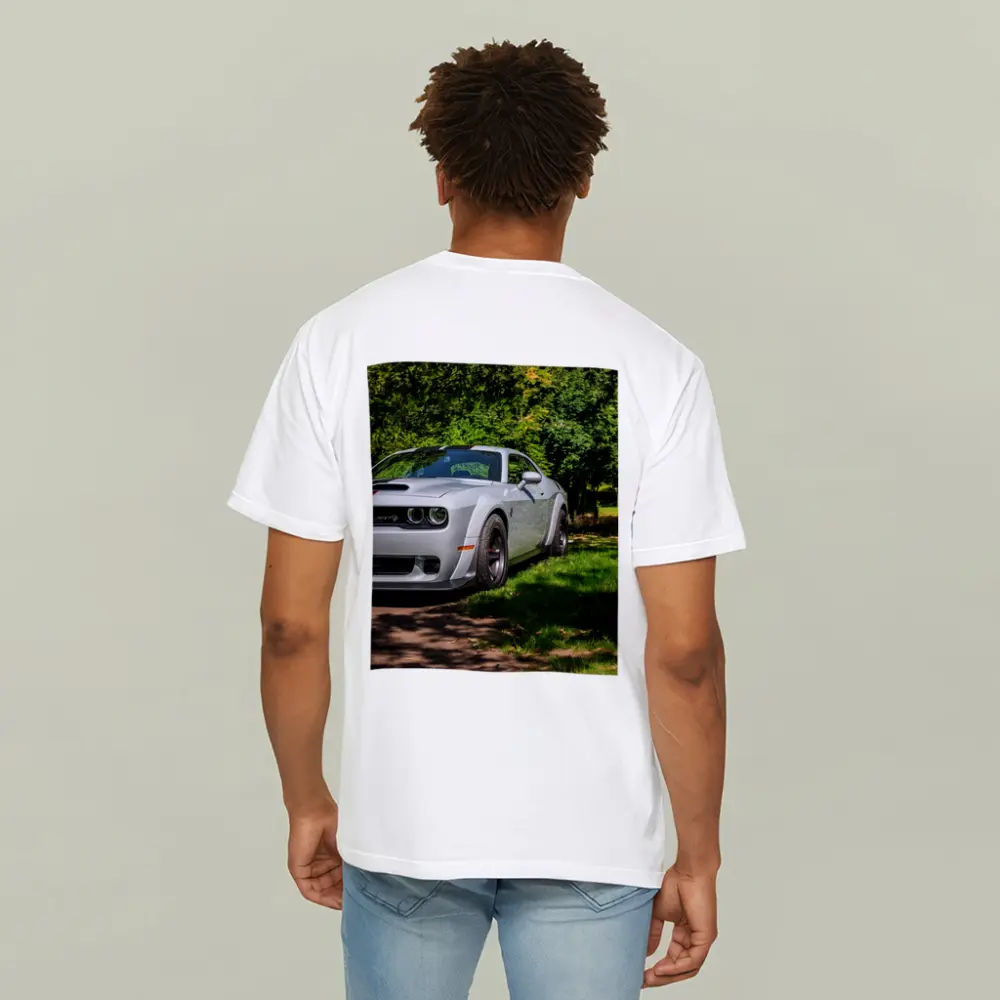 Dodge Challenger SRT Silver Muscle Car Green Park – T-Shirts
