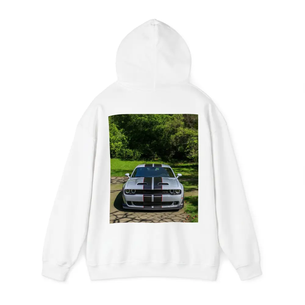 Dodge Challenger Widebody Silver Racing Stripes Park – Hoodies