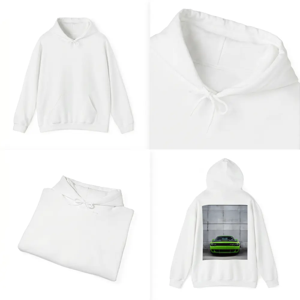 Dodge Challenger SRT Hellcat Green Concrete Wall – Hoodies