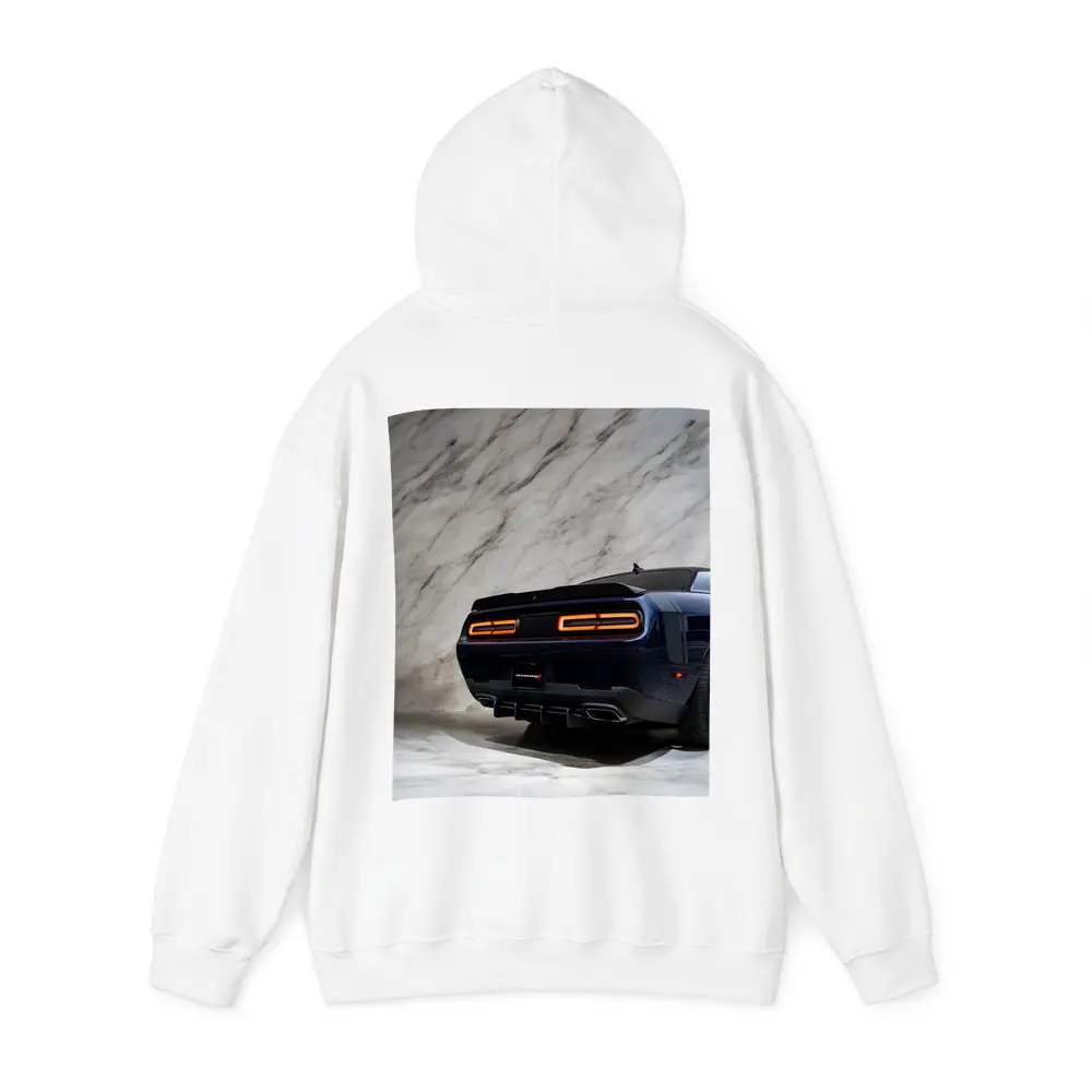 Dodge Challenger Rear View Marble Background – Hoodies