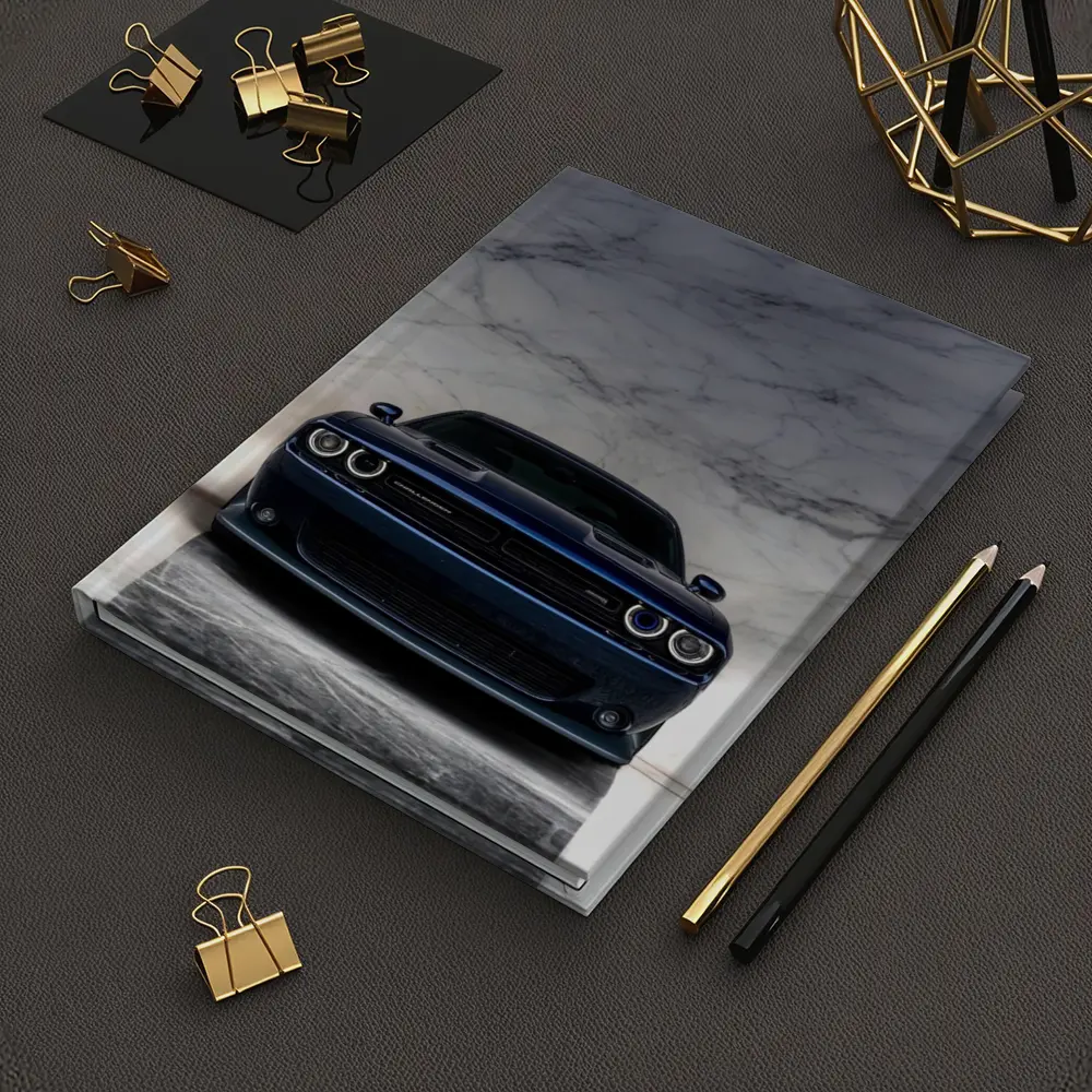 Dodge Challenger Deep Blue Marble Background – Notebooks