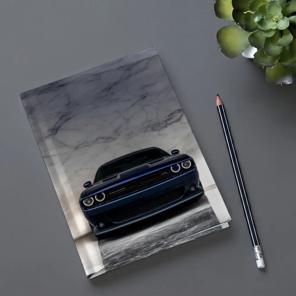 Dodge Challenger Deep Blue Marble Background – Notebooks