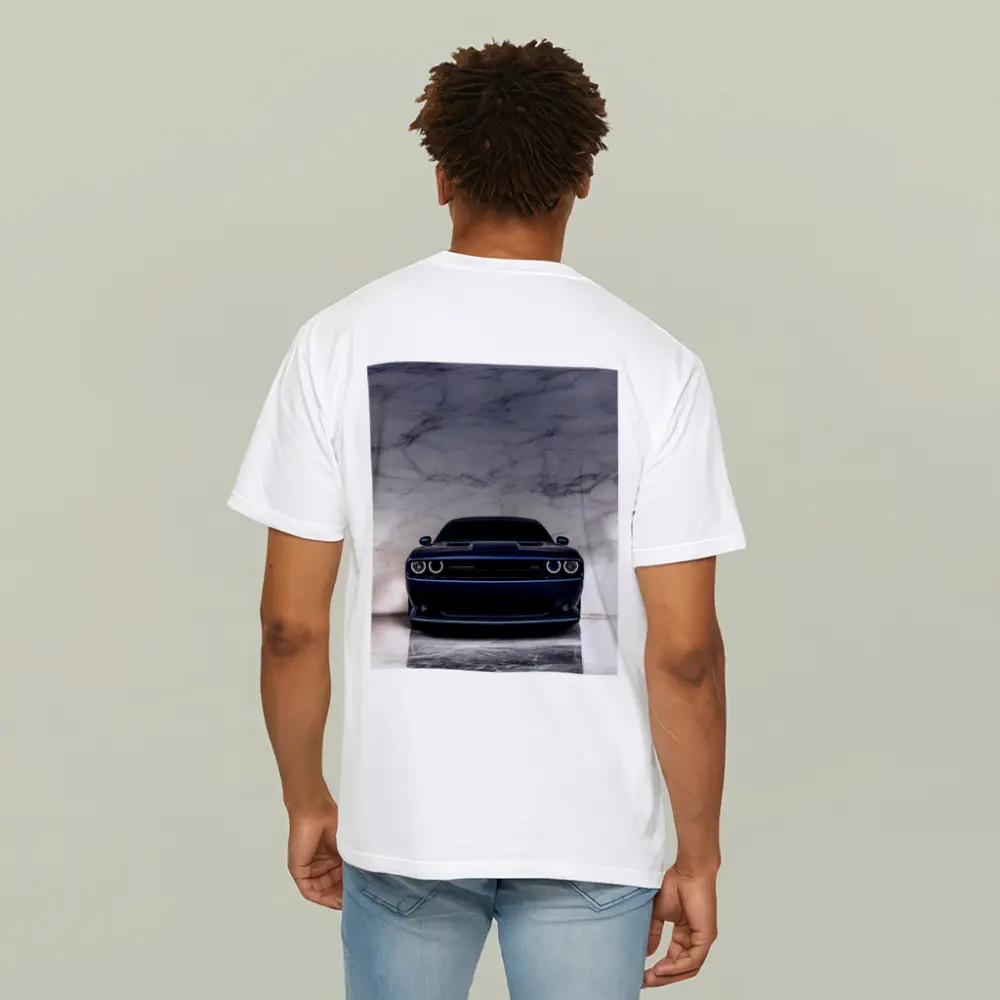 Dodge Challenger Deep Blue Marble Background – T-Shirts