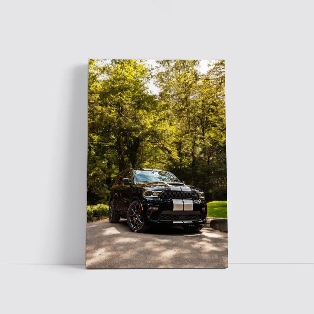 Dodge Durango Black SUV Forest Setting – Wall Art
