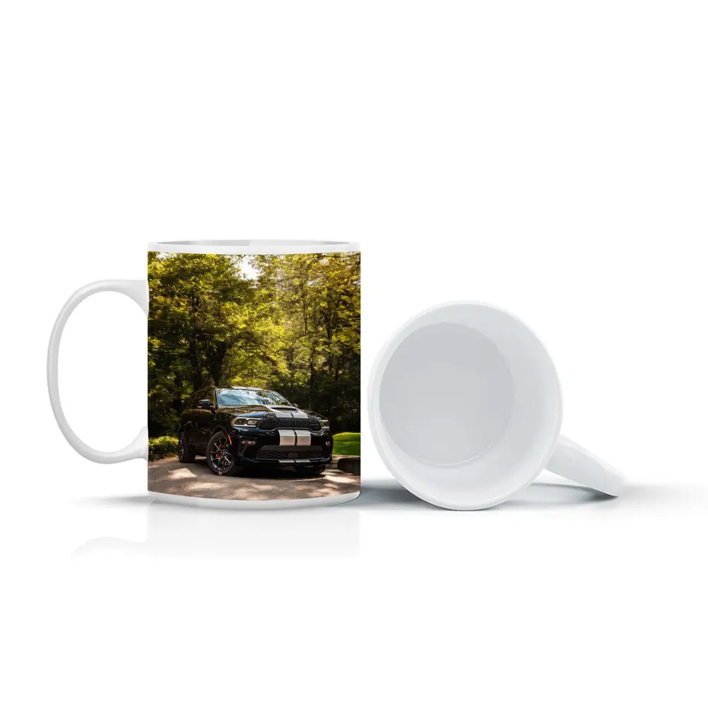 Dodge Durango Black SUV Forest Setting – Mugs