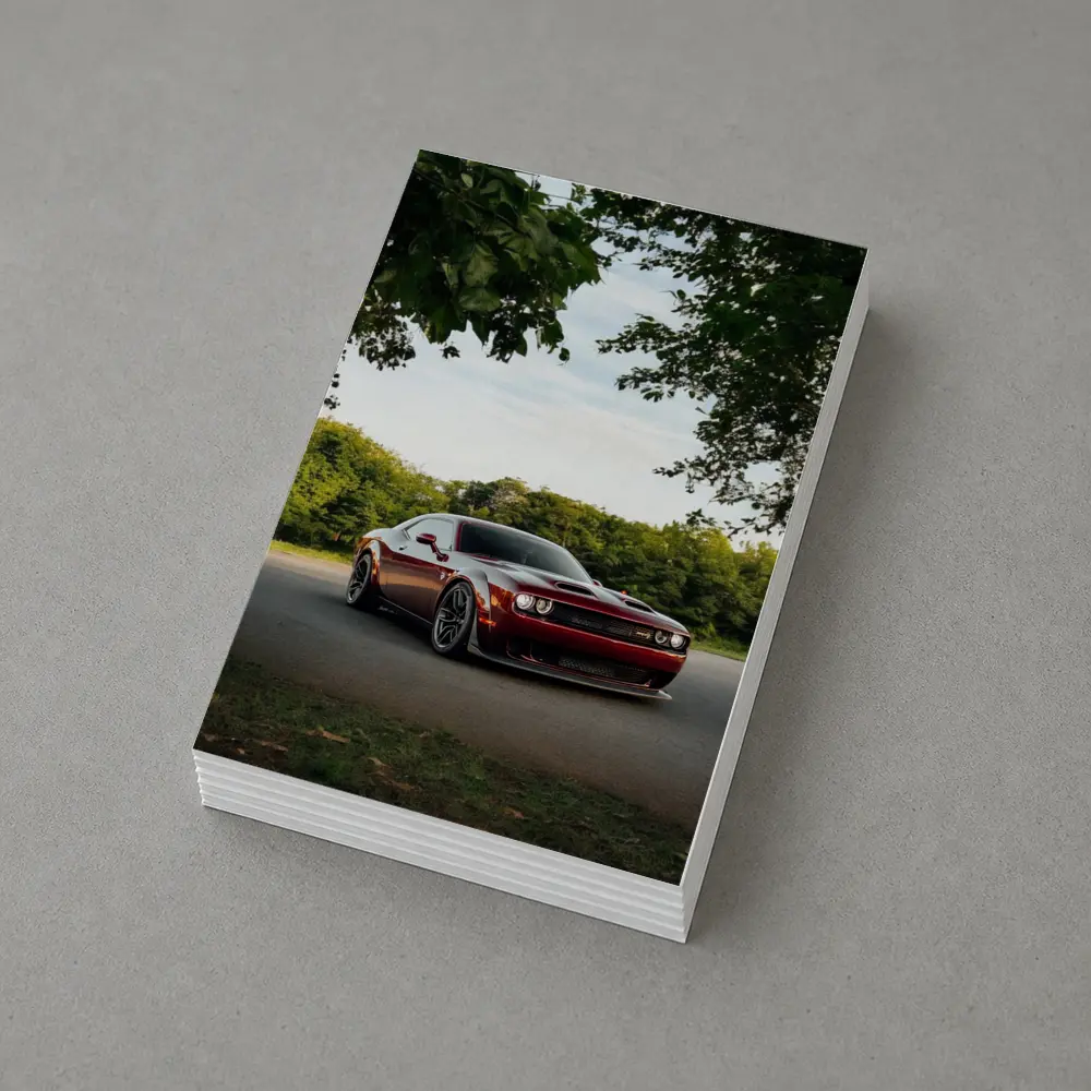 Dodge Challenger Hellcat Parked Under Trees – Postcards