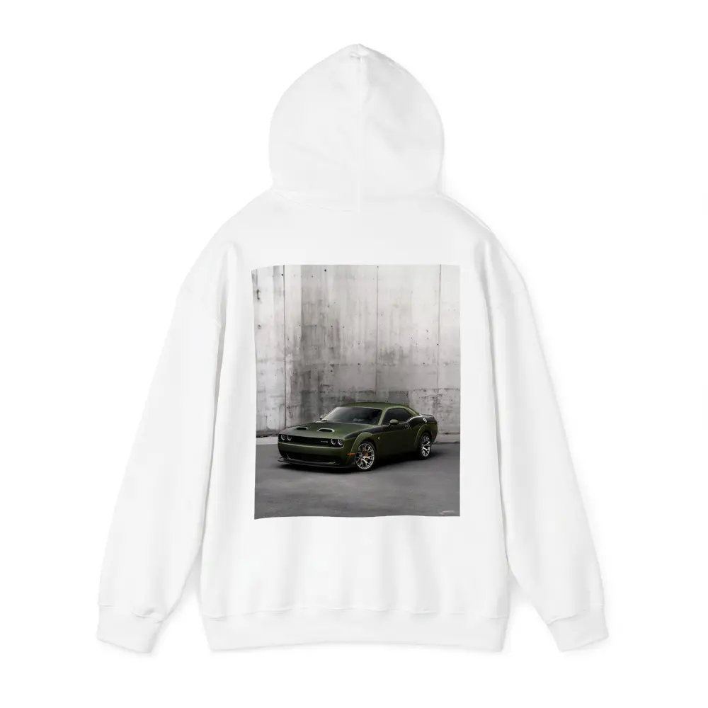 Dodge Challenger SRT Hellcat Green Concrete Wall – Hoodies
