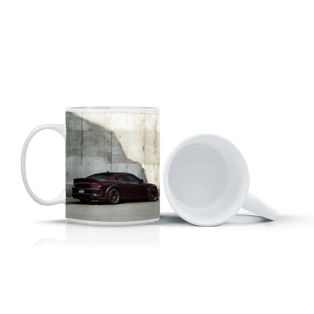 Dodge Charger Dark Purple Concrete Wall – Mugs