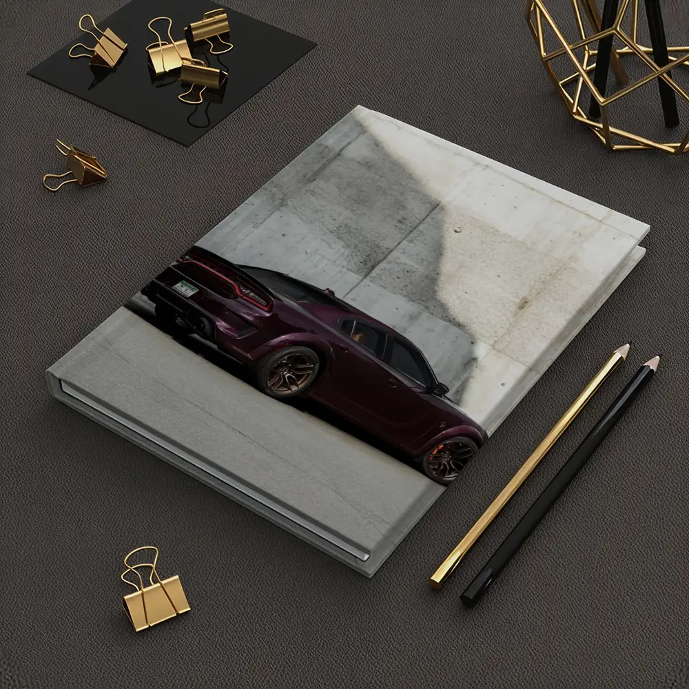 Dodge Charger Dark Purple Concrete Wall – Notebooks