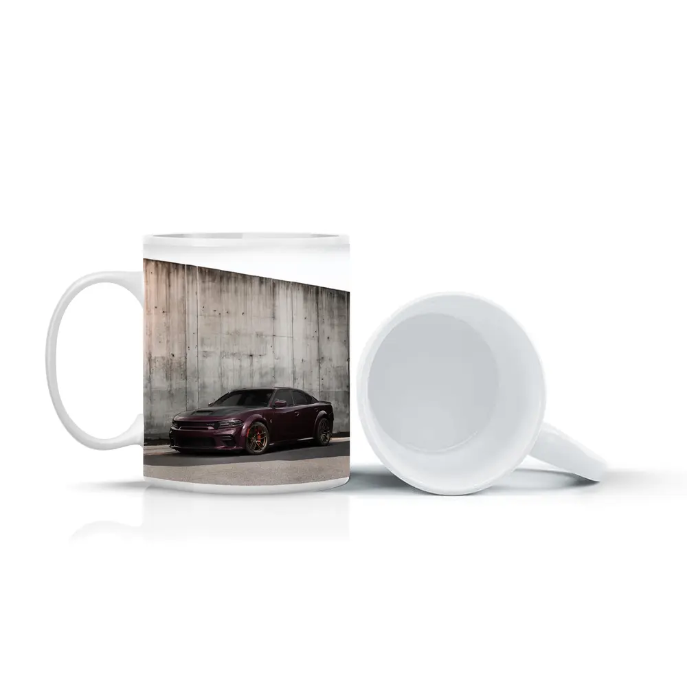 Dodge Charger Purple Stance Concrete Wall – Mugs