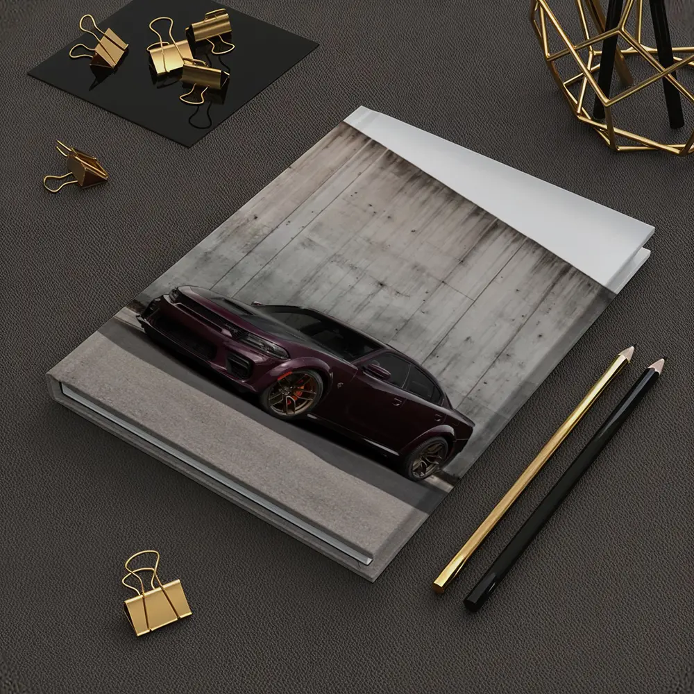 Dodge Charger Purple Stance Concrete Wall – Notebooks