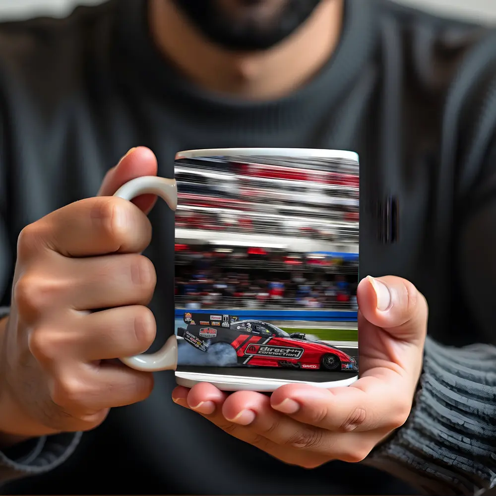 Dodge Funny Car Drag Racing Track Action – Mugs
