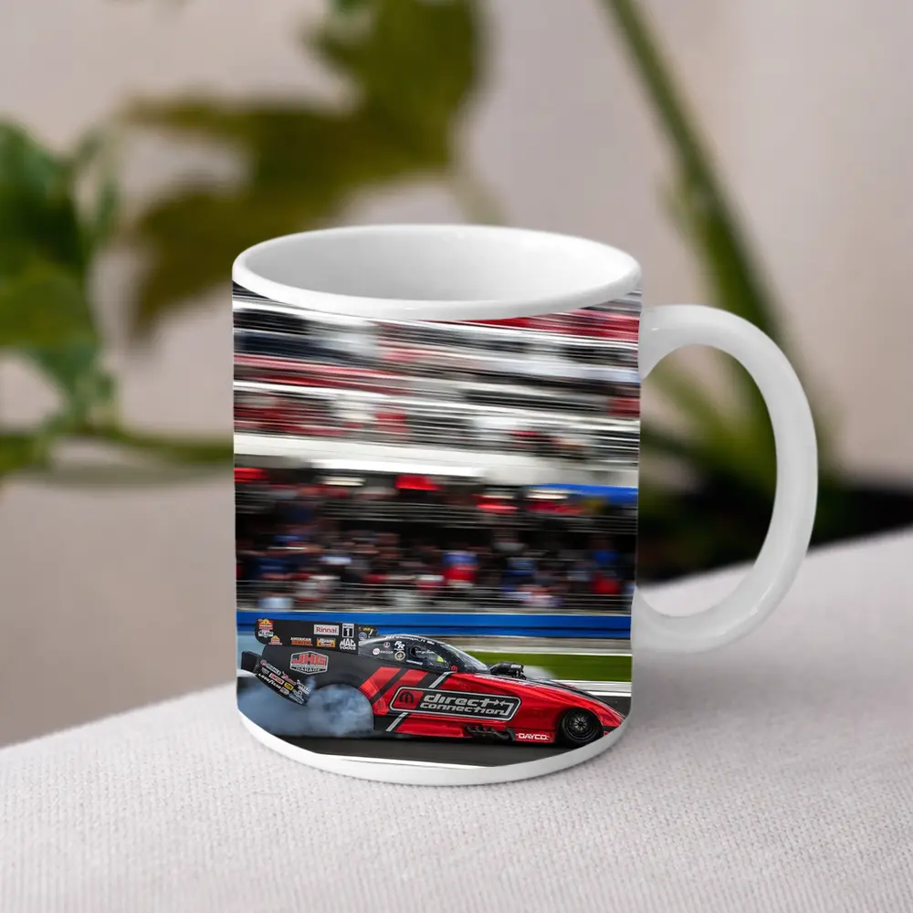 Dodge Funny Car Drag Racing Track Action – Mugs