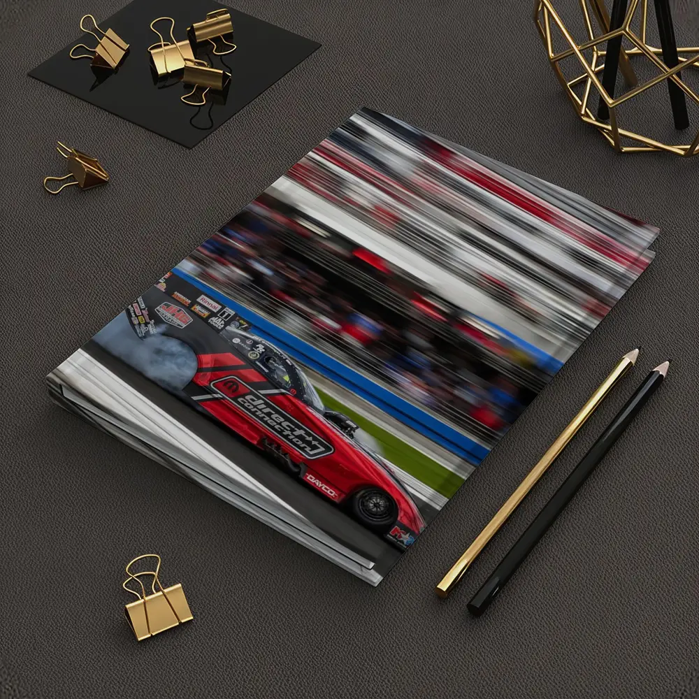 Dodge Funny Car Drag Racing Track Action – Notebooks