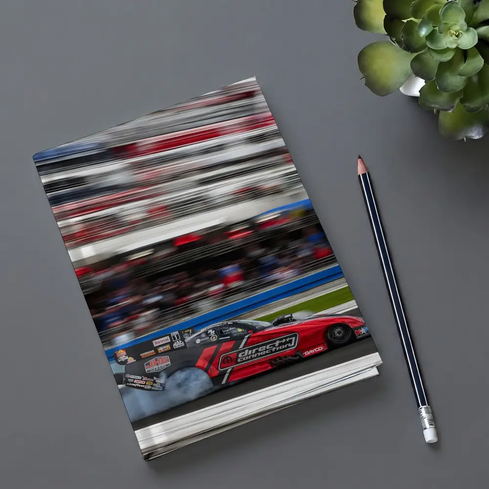 Dodge Funny Car Drag Racing Track Action – Notebooks