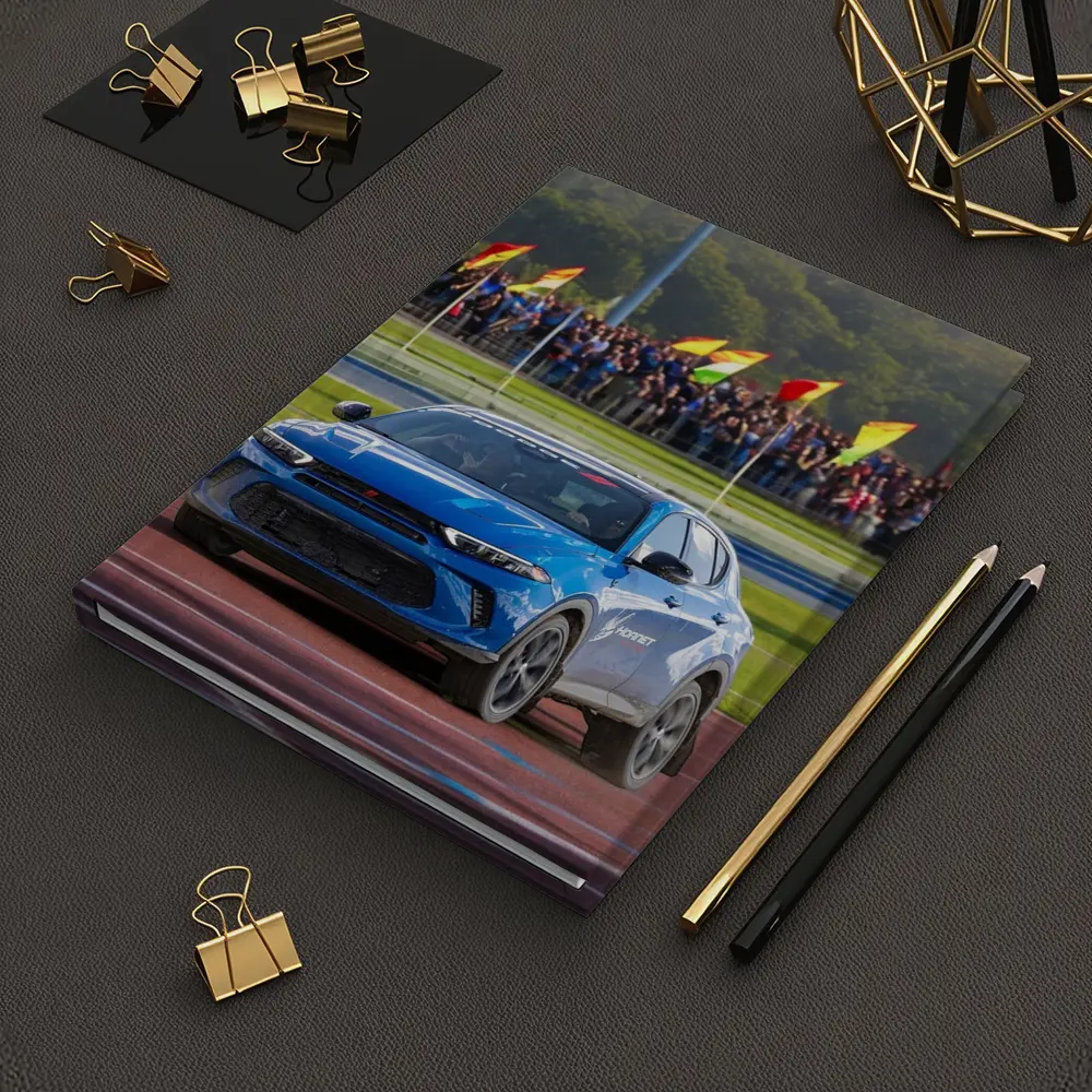 Dodge Hornet Blue SUV On Racing Track – Notebooks