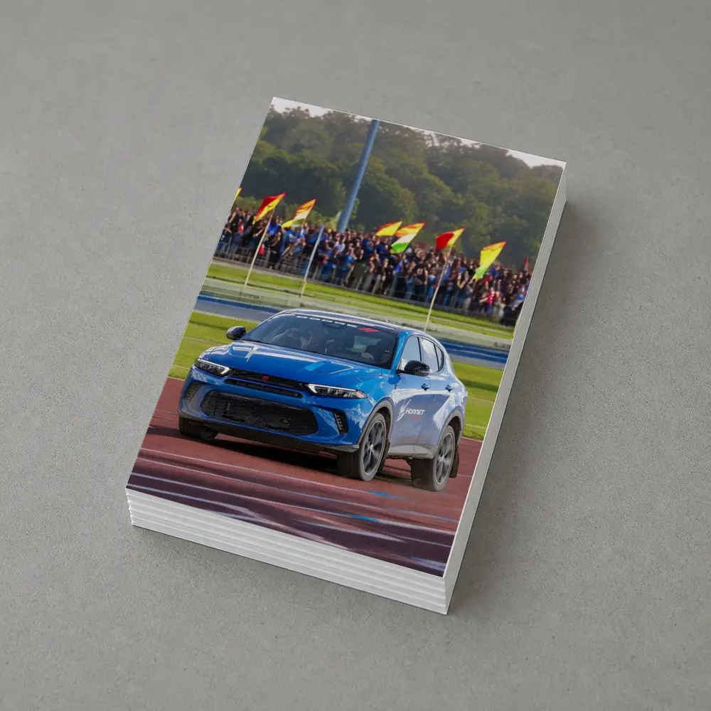 Dodge Hornet Blue SUV On Racing Track – Postcards