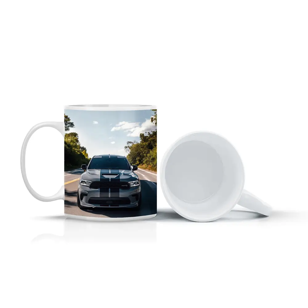 Dodge Durango SRT Gray Racing Stripes Road – Mugs