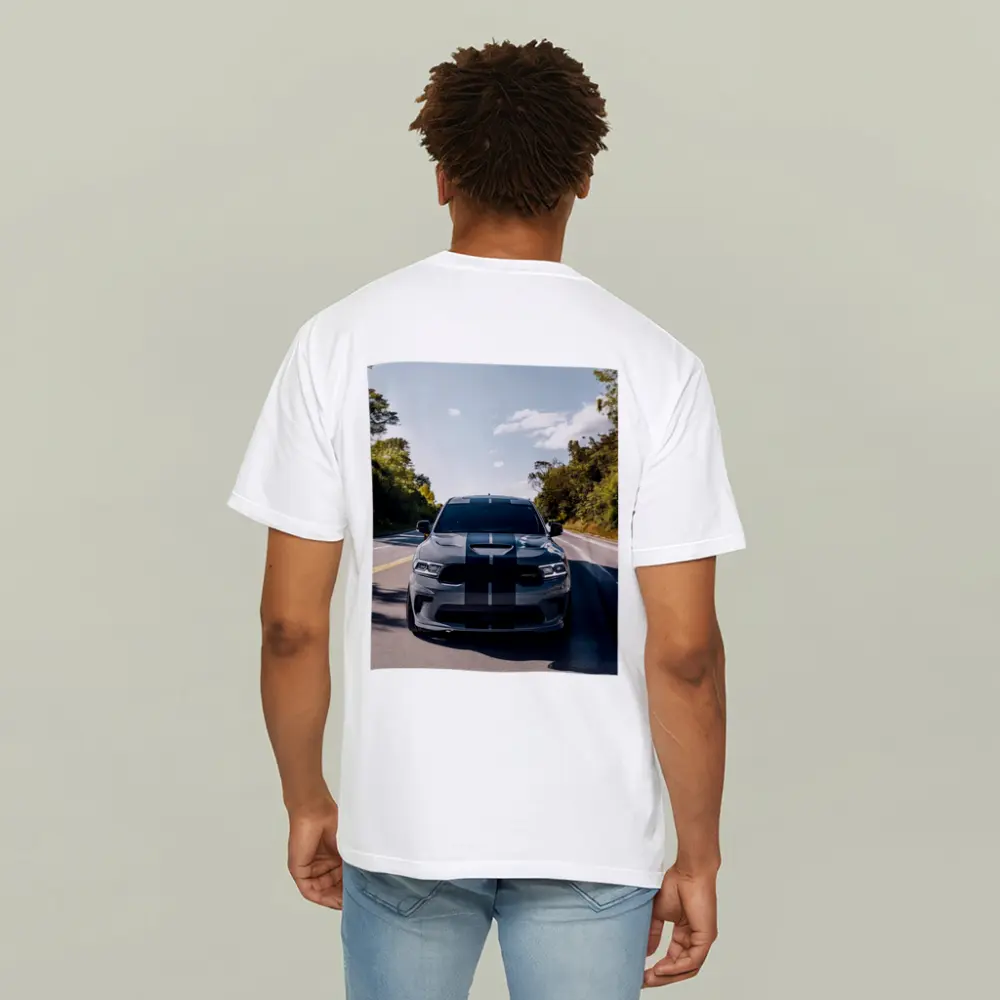 Dodge Durango SRT Gray Racing Stripes Road – T-Shirts