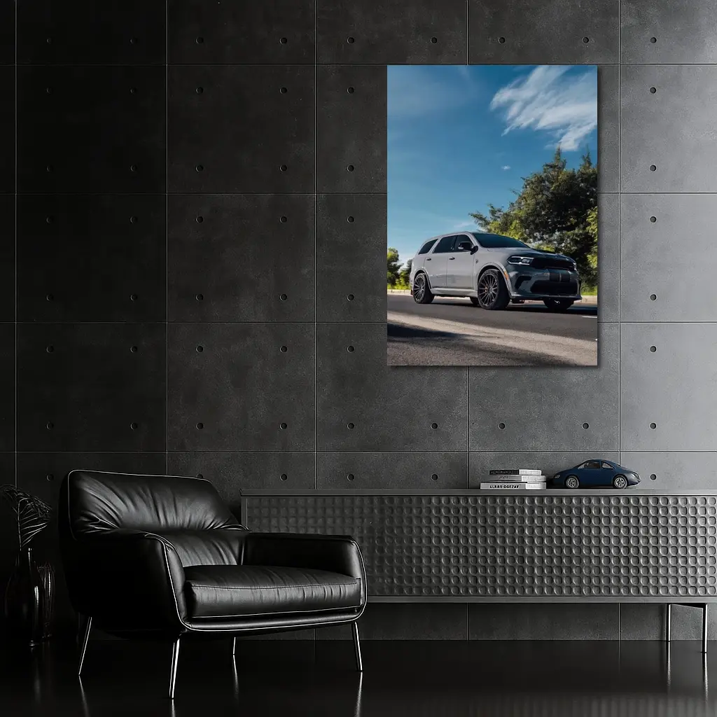 Dodge Durango SRT Gray SUV Open Road – Wall Art