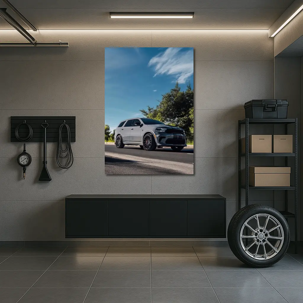 Dodge Durango SRT Gray SUV Open Road – Wall Art