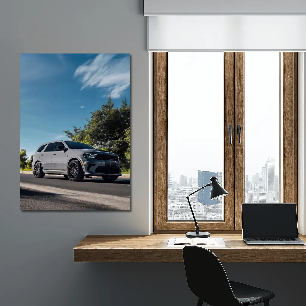 Dodge Durango SRT Gray SUV Open Road – Wall Art