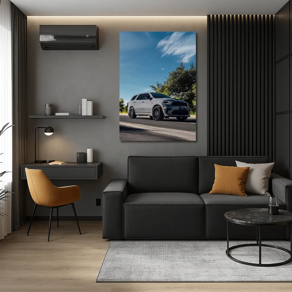 Dodge Durango SRT Gray SUV Open Road – Wall Art