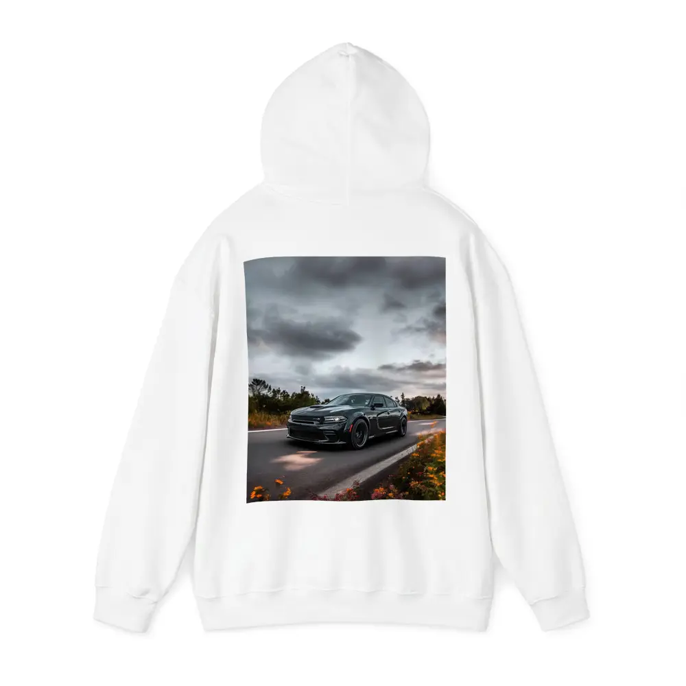 Dodge Charger Dark Road Cloudy Sky – Hoodies