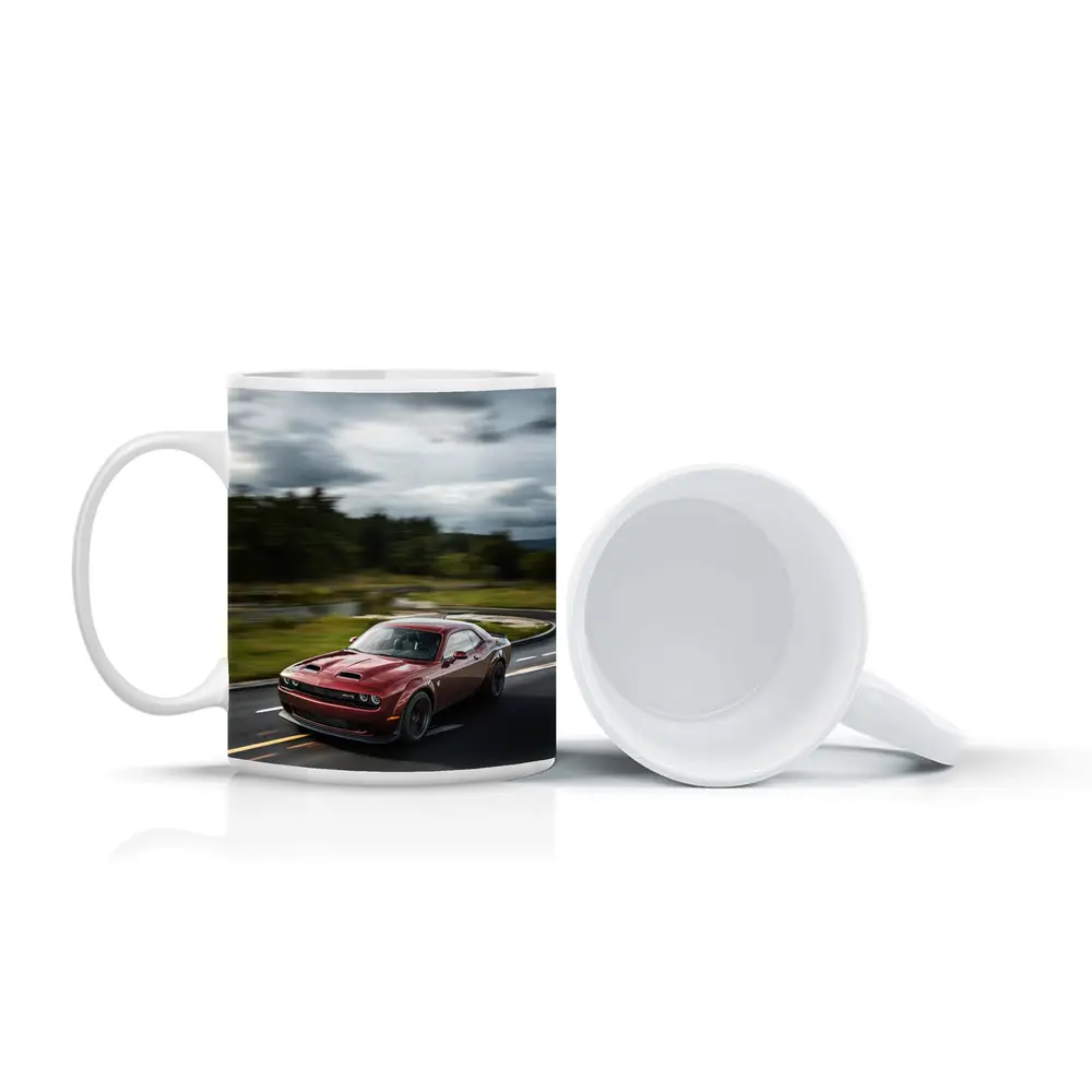 Dodge Challenger SRT on Winding Road – Mugs