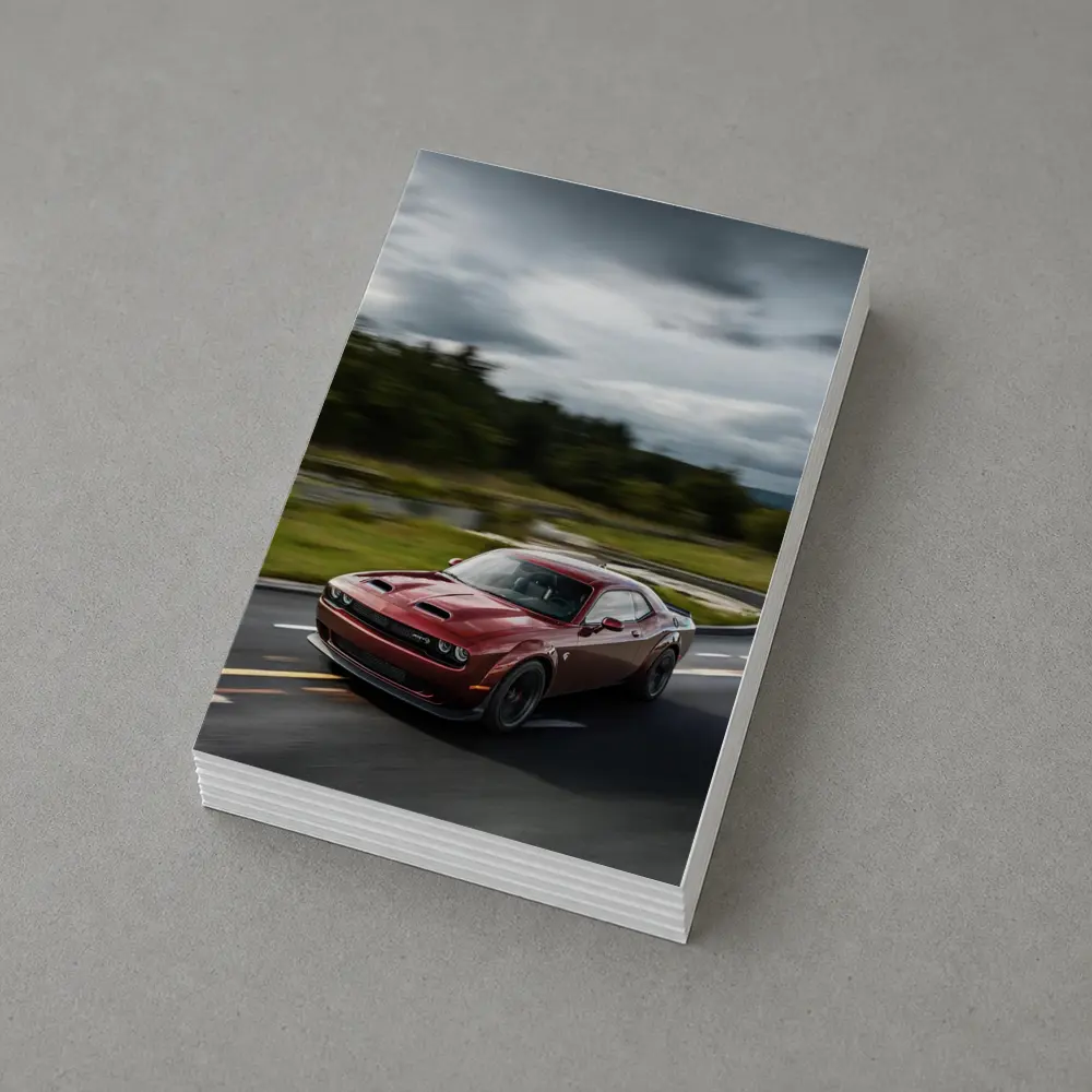 Dodge Challenger SRT on Winding Road – Postcards