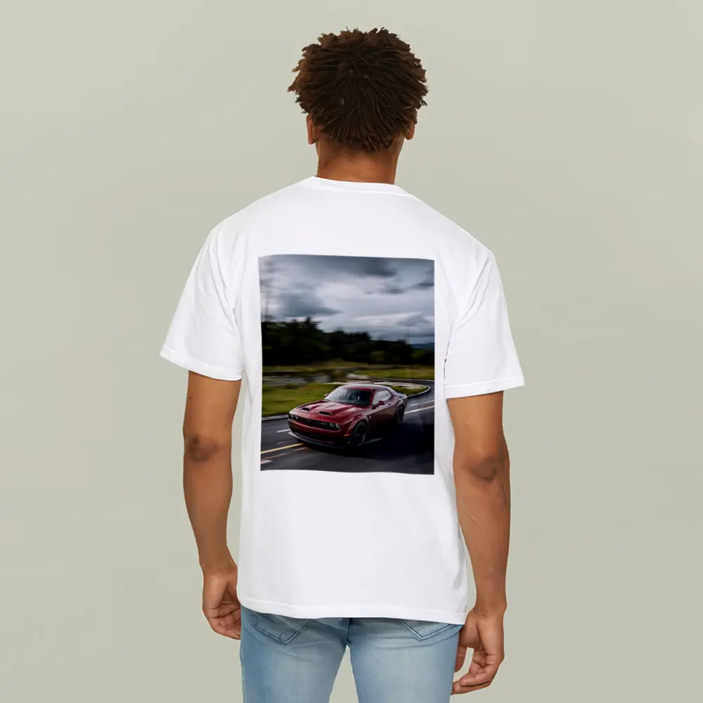 Dodge Challenger SRT on Winding Road – T-Shirts