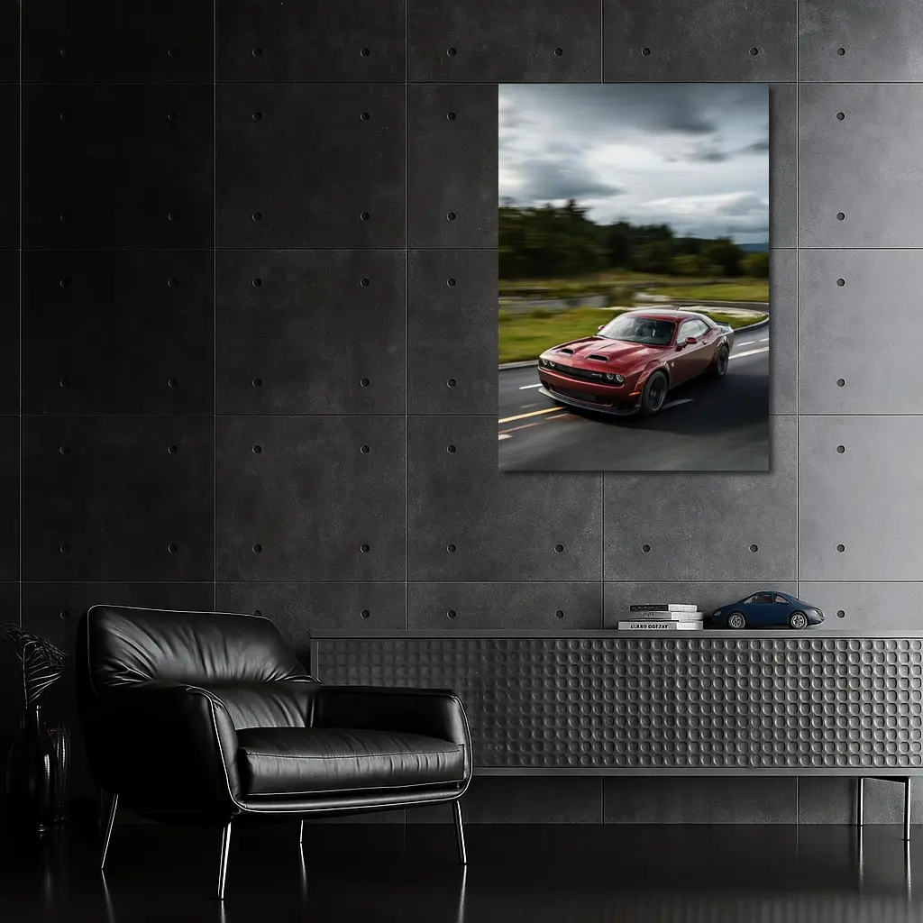 Dodge Challenger SRT on Winding Road – Wall Art