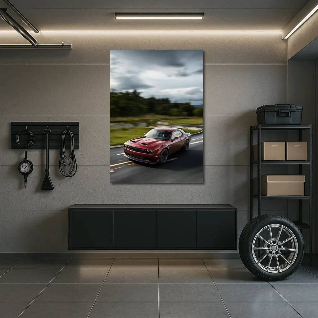 Dodge Challenger SRT on Winding Road – Wall Art