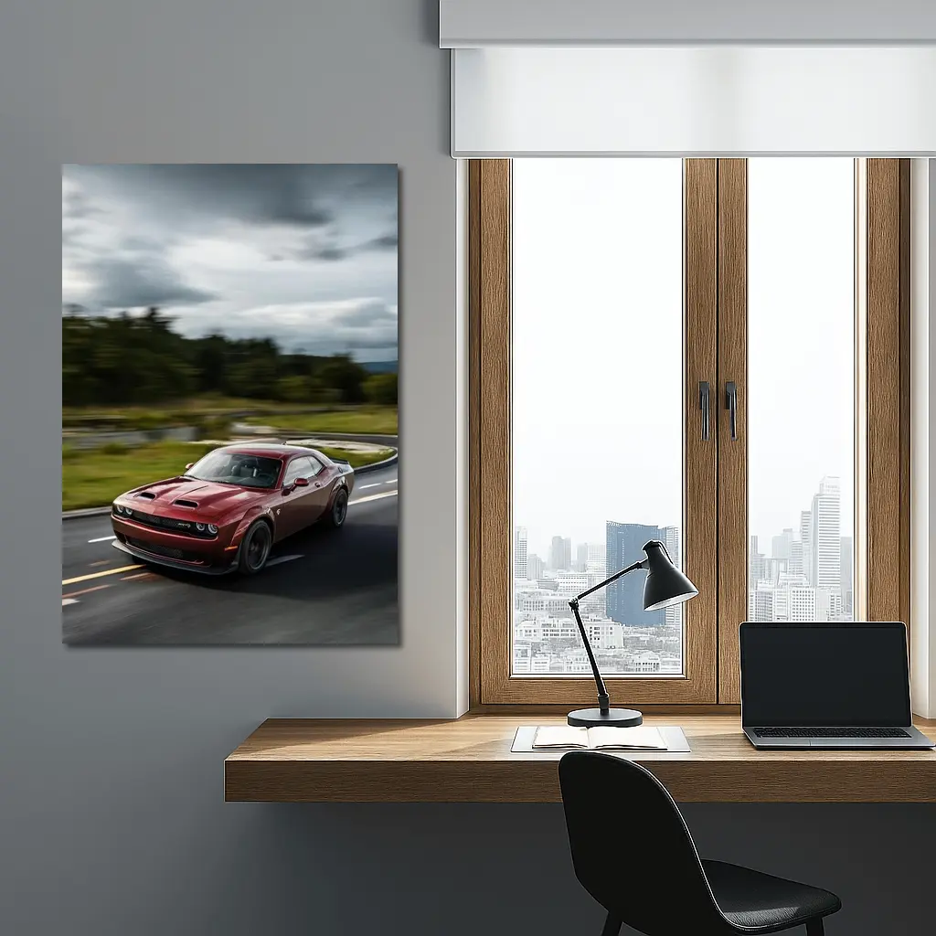 Dodge Challenger SRT on Winding Road – Wall Art